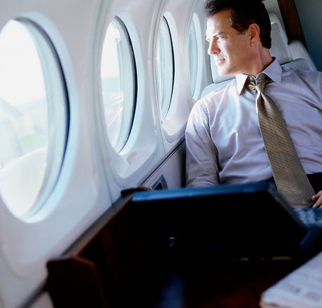 sitting on plane