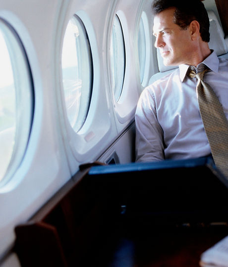 sitting on plane