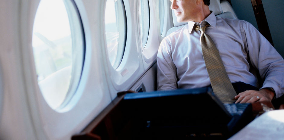 sitting on plane