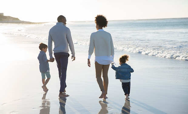 Family at a Beach