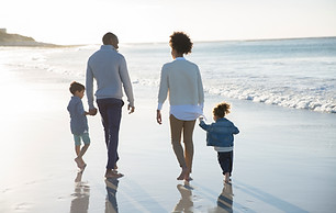 Family Walking Beach