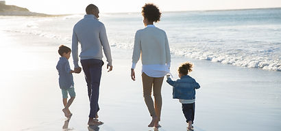 Family Walking Beach