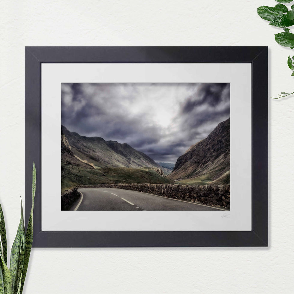 Miniatura: Llanberis Pass, Snowdonia. Open Edition Photographic FRAMED PRINT