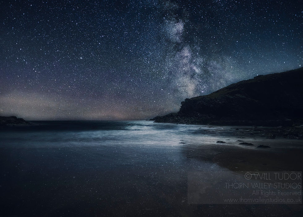 Milky Way over a beach