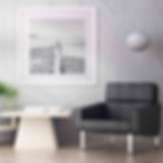 Minimalist Living Room with Large Format print of Exe Estuary by Thorn Valley Studios