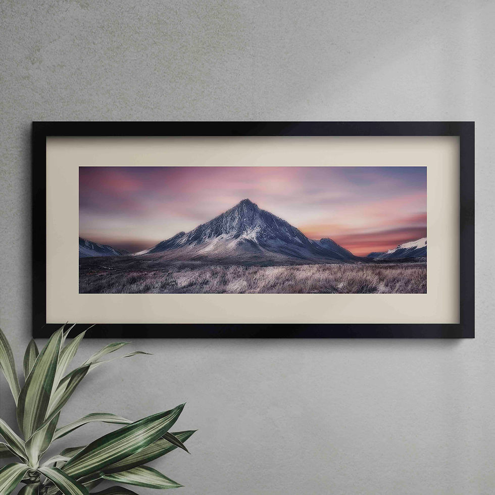 Buachaile Etive Mor, Glencoe. Open Edition Panoramic Photographic Print
