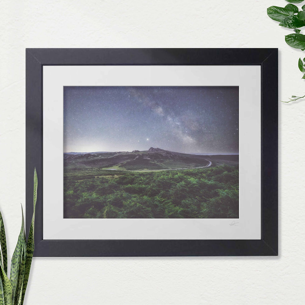 תמונה ממוזערת: Stars over Haytor Vale, Dartmoor. Open Edition Photographic FRAMED PRINT