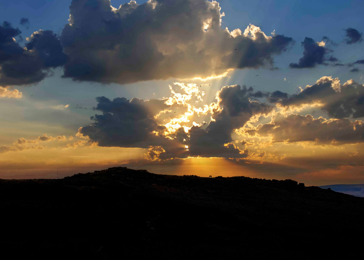 Sunset over Yar Tor, Dartmoor