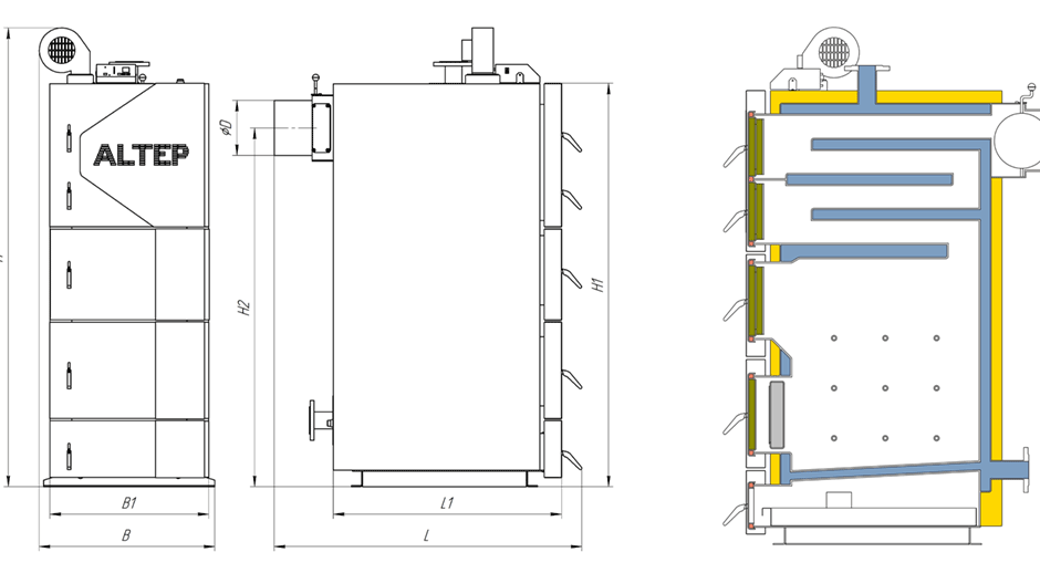 Купить котел на дровах длительного горения КТ - 2EN(NM) от 15 до 150 кВт, котлы на твердом топливе длительного горе котлы твердотопливные бытовые для дома на дровах и угле альтеп купить киев, цена котлов альтеп, стоимость котлов альтеп, котел отопления, отопления котел в броварах, напольный котел длительного горения