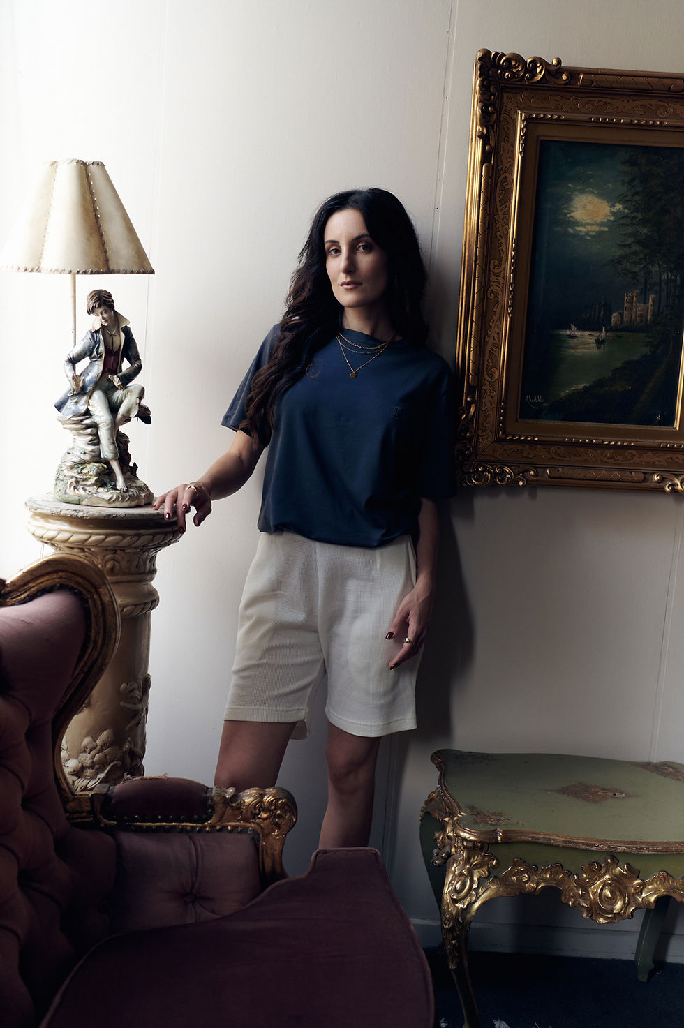 Polo de Mujer en Algodón Pima, Color Azul Marino
