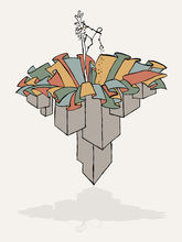 Fine art digital illustration Concrete Bloom (Mineral Edition) by Rodrigo Barcena Mendes