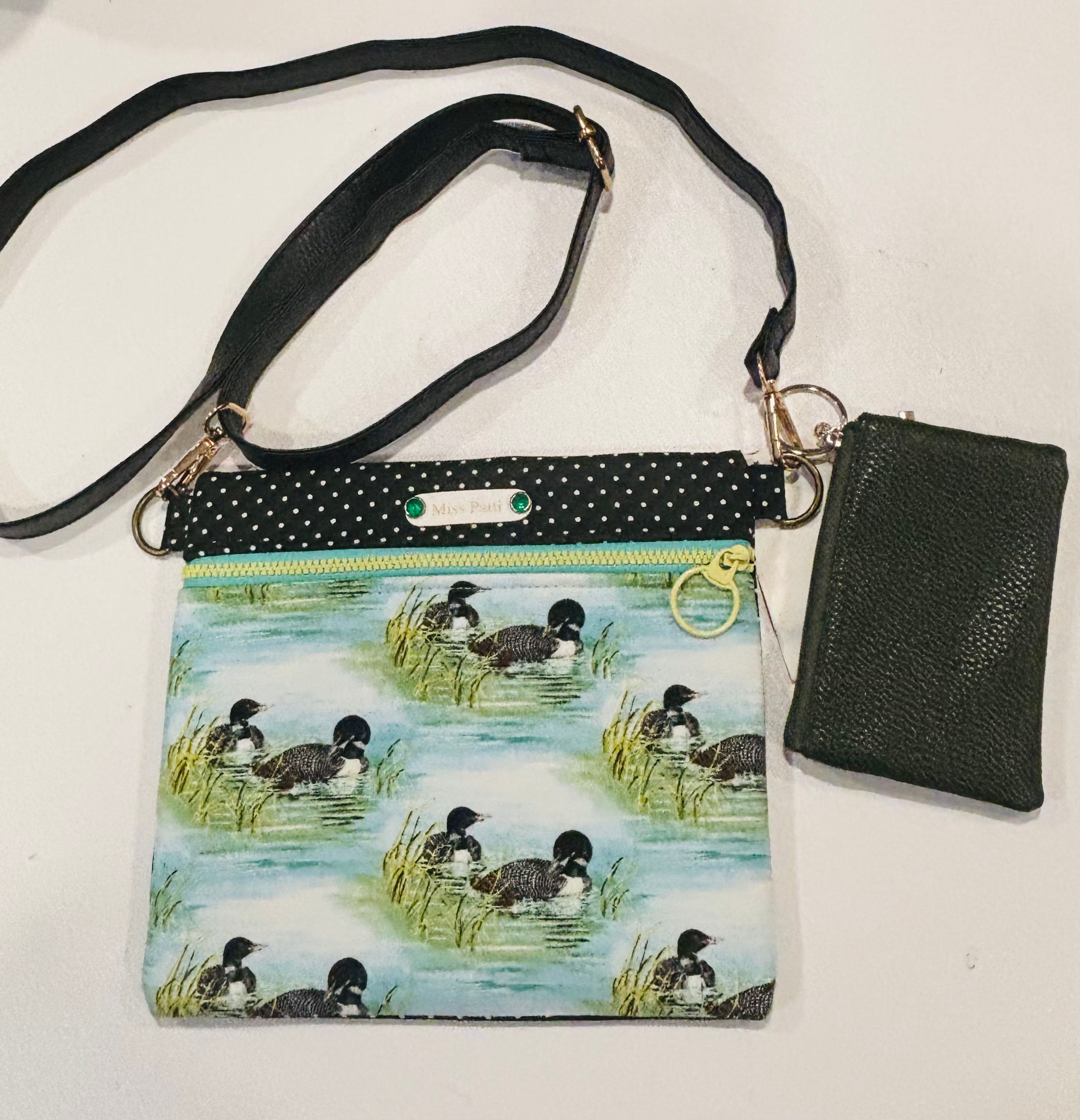 Foam Lined Loon Cross Body Bag with Coin Purse