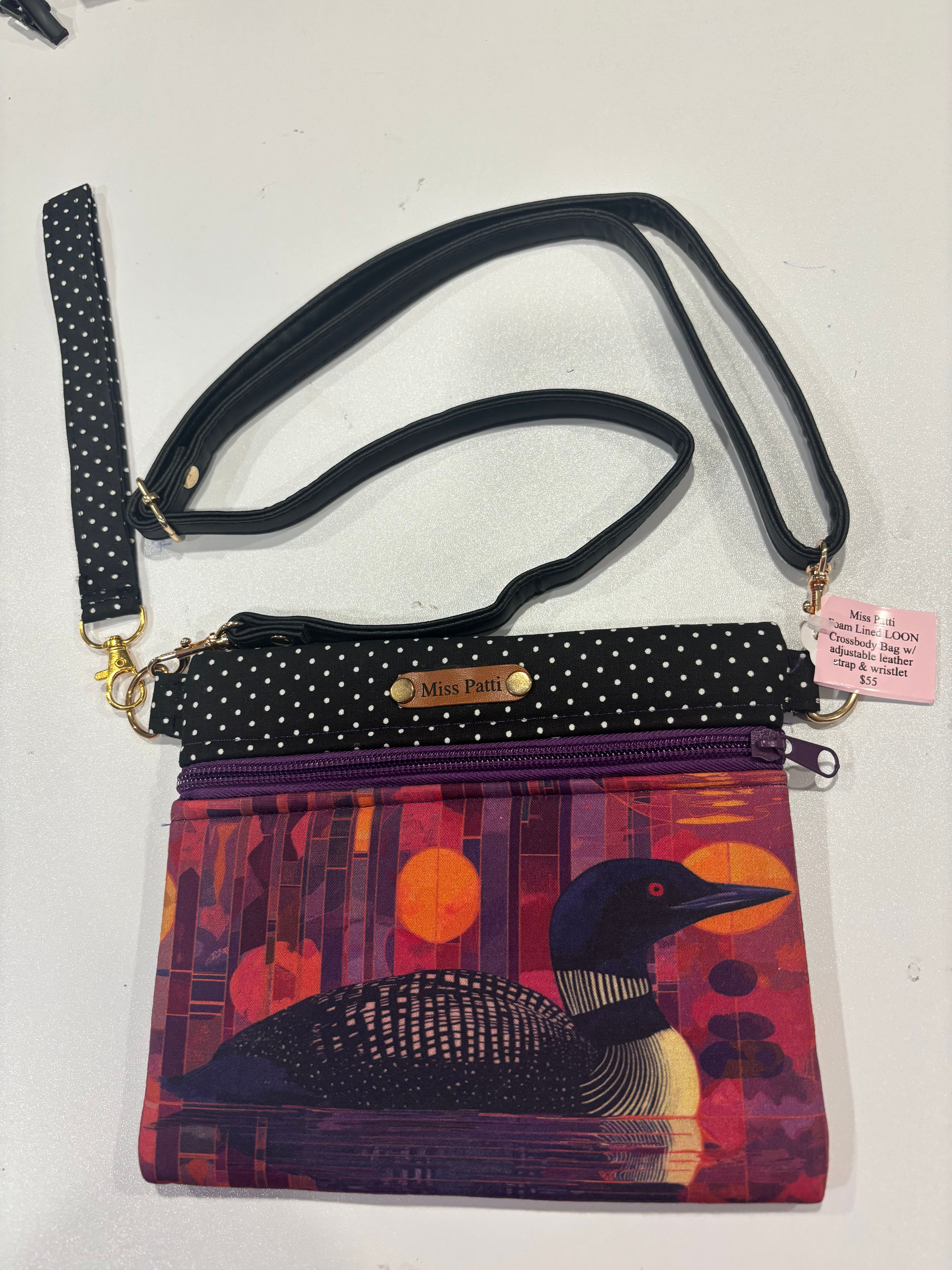 Cute Loon Foam Lined Cross Body Bag