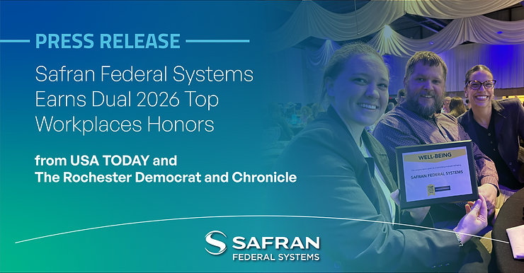 Safran Federal Systems Earns Dual 2026 Top Workplaces Honors from USA TODAY and The Rochester Democrat and Chronicle