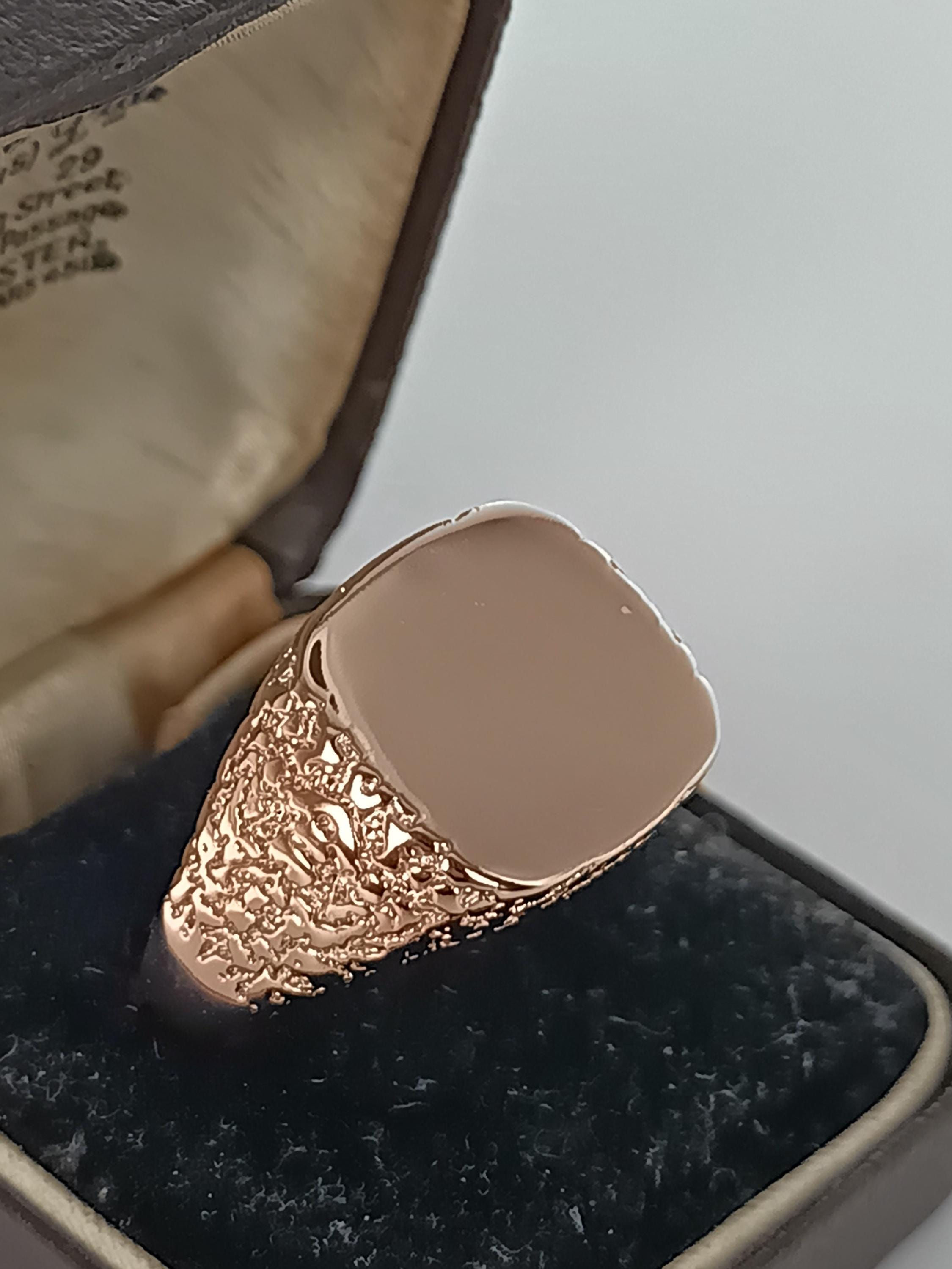 Vintage 14 Ct Rolled Gold Solid Extra Large Ring - Uk Size V 1/2, Us 11 Hallm...