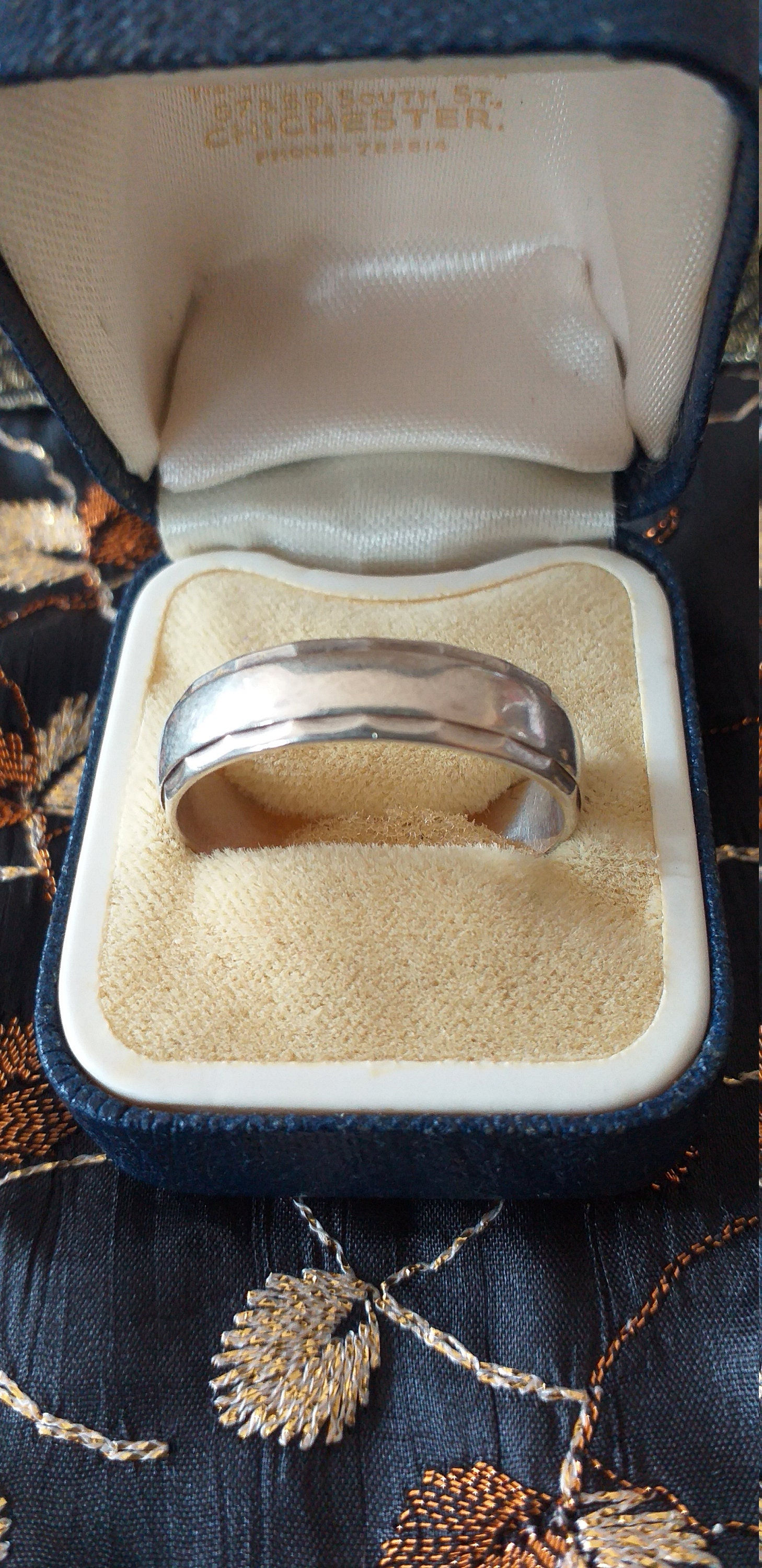 Antique Vintage Large Gents Sterling Silver 925 Plain Band Ring UK Z+1, US 13