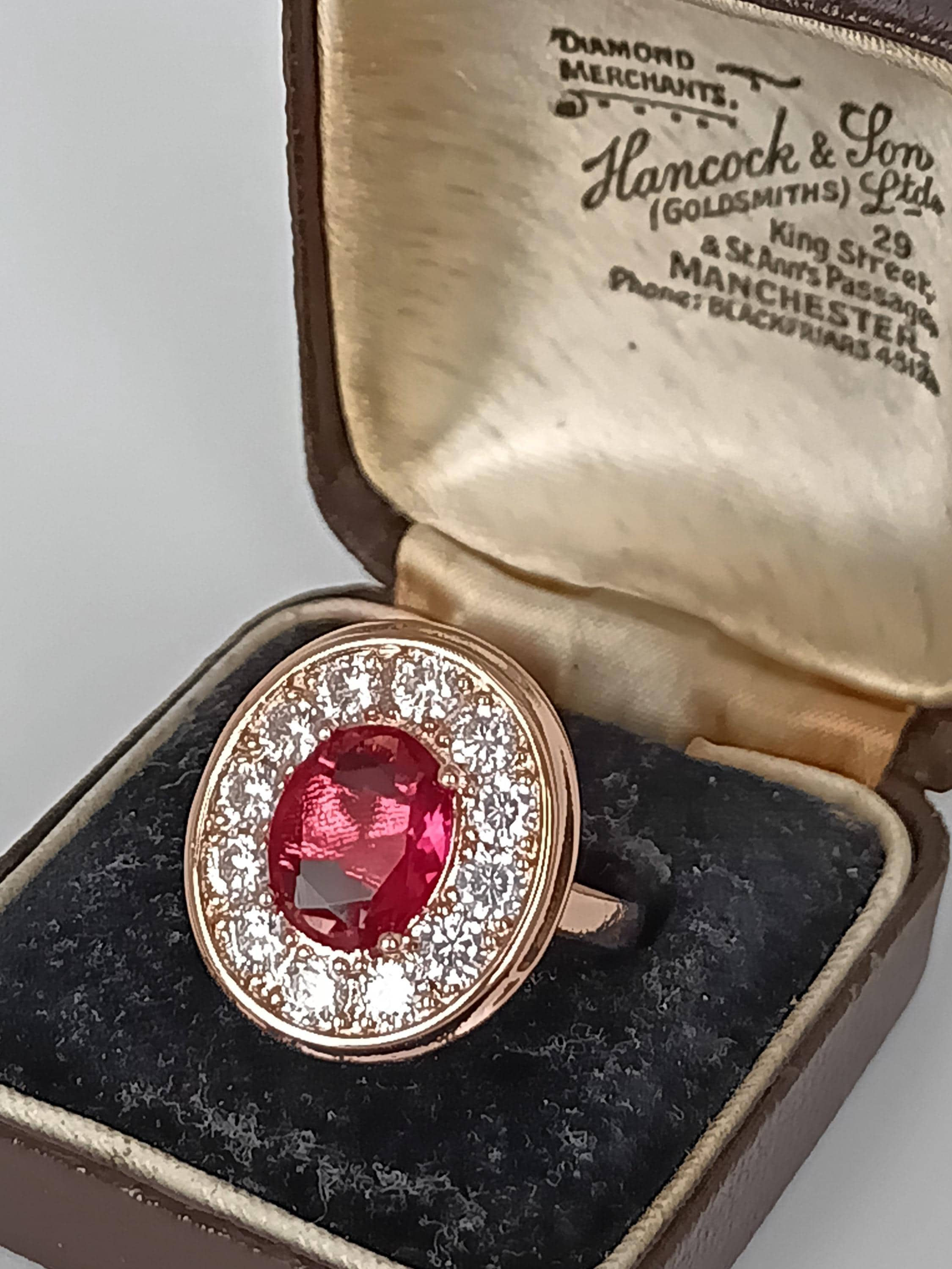 Vintage 14 Ct Rolled Gold Ruby Ring - UK Size P / US Size 7 1/2 - Hallmarked!!