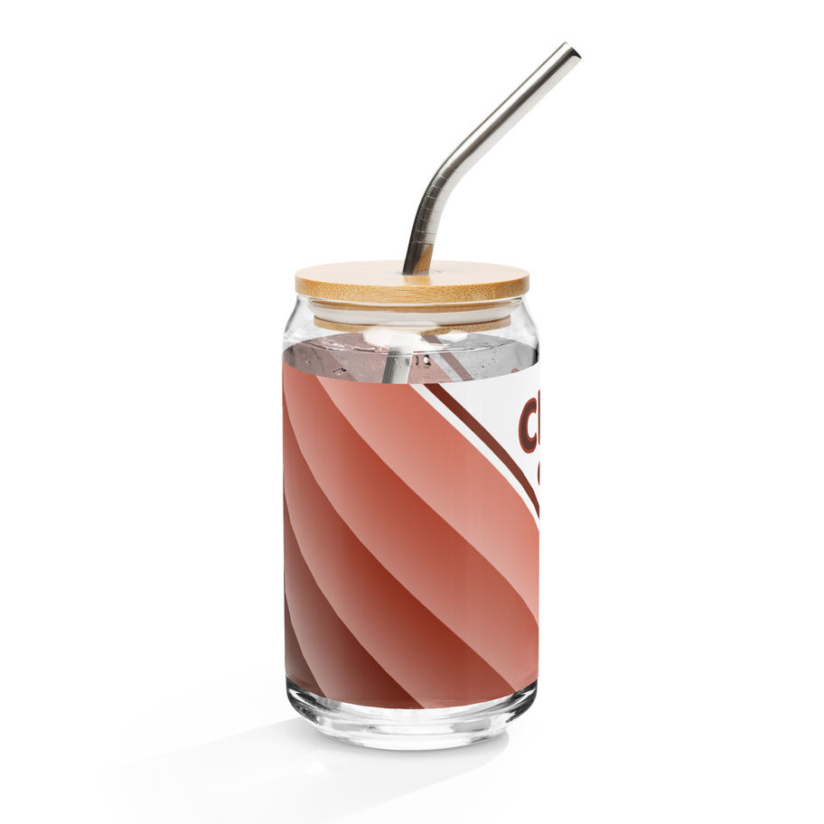 Can-Shaped Glass with optional Straw and Lid