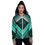 Thumbnail: DS Unisex Bomber Jacket - Aqua Stripe (Dark)