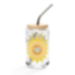 Can-Shaped Glass Lid Straw