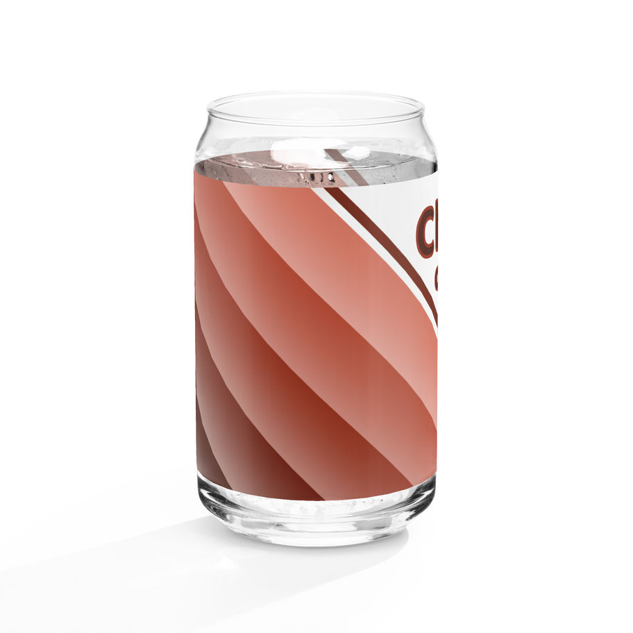 Can-Shaped Glass with optional Straw and Lid