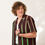 Thumbnail: DS Unisex Button Shirt - Burgundy PastelStripe
