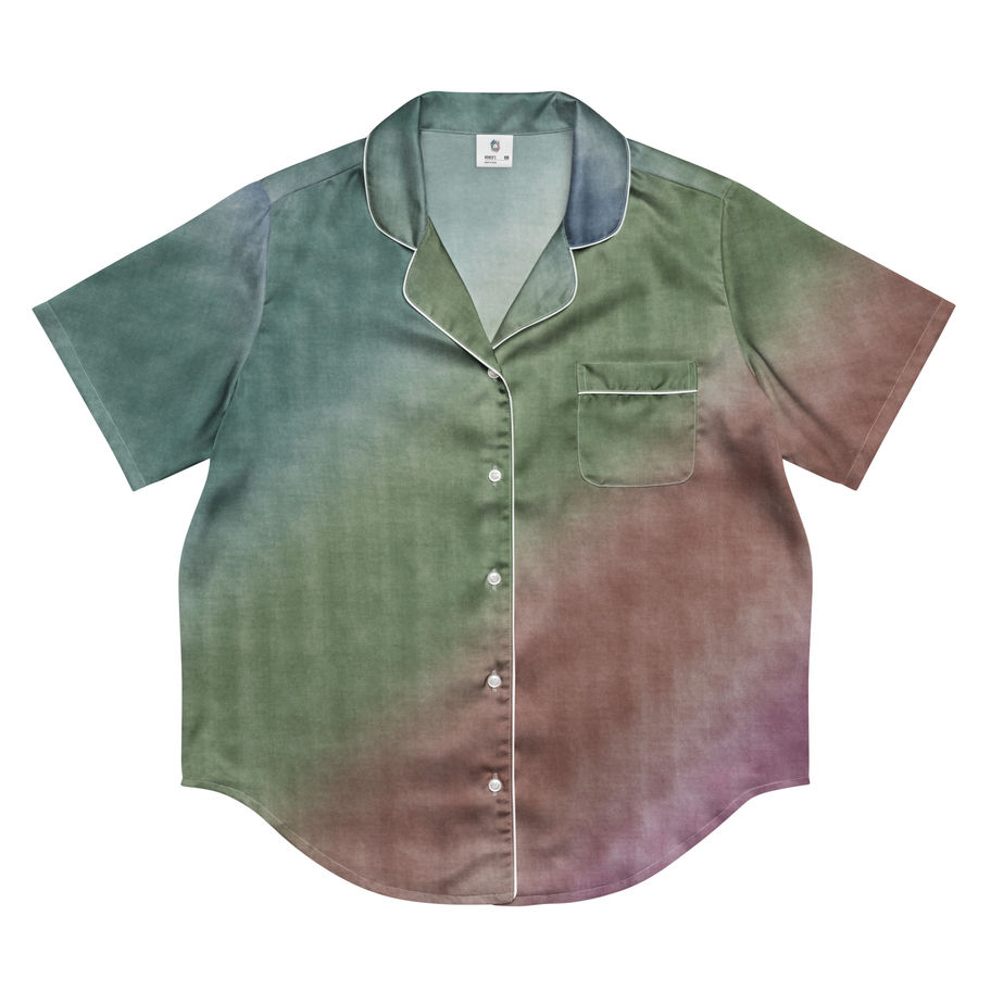 Womens Short-Sleeve Pyjama Top Pajama