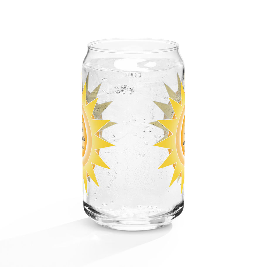 Can-Shaped Glass Lid Straw