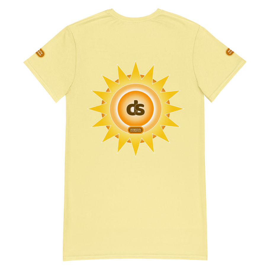 Womens T-Shirt Dress Yellow