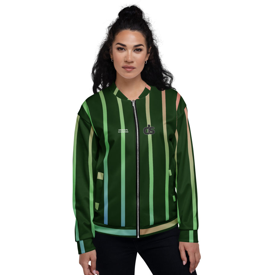 Green Unisex Bomber Jacket