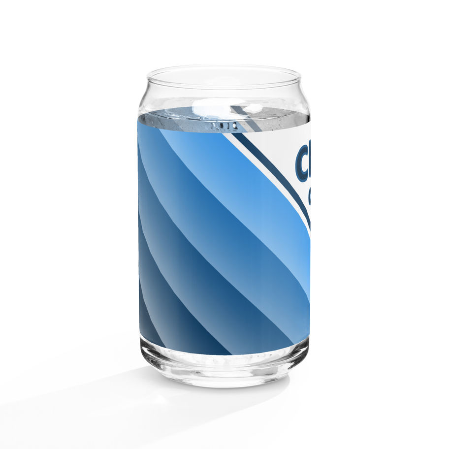 Can-Shaped Glass with optional Straw and Lid