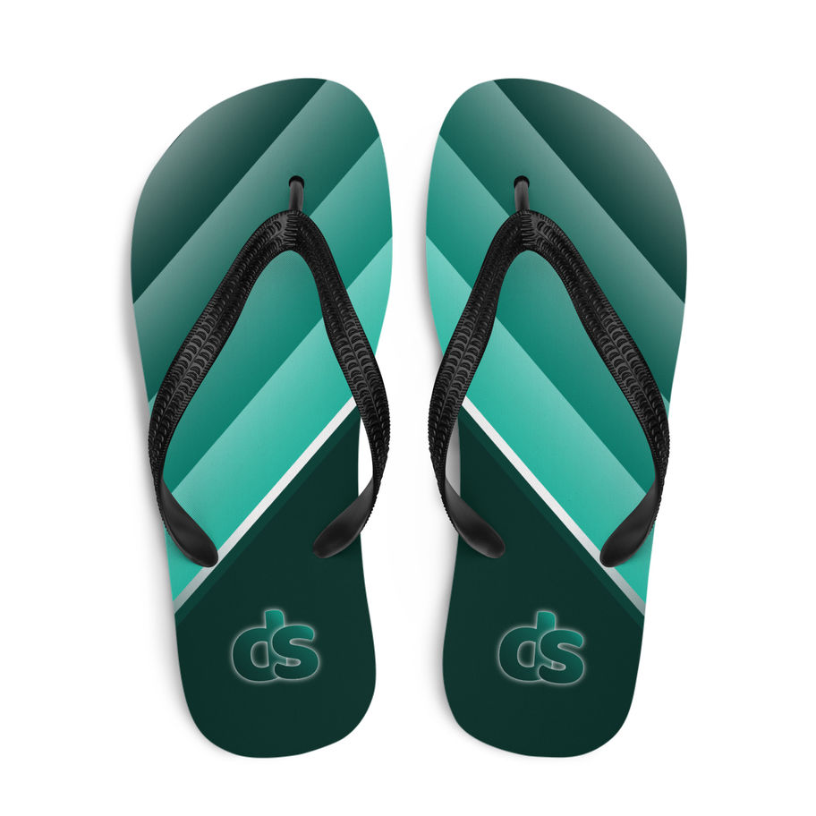 unisex flip-flops aqua