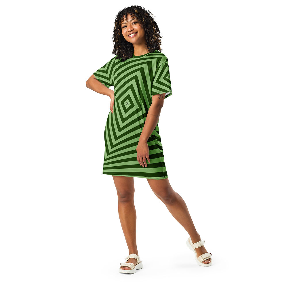 Womens T-Shirt Dress Forest Green
