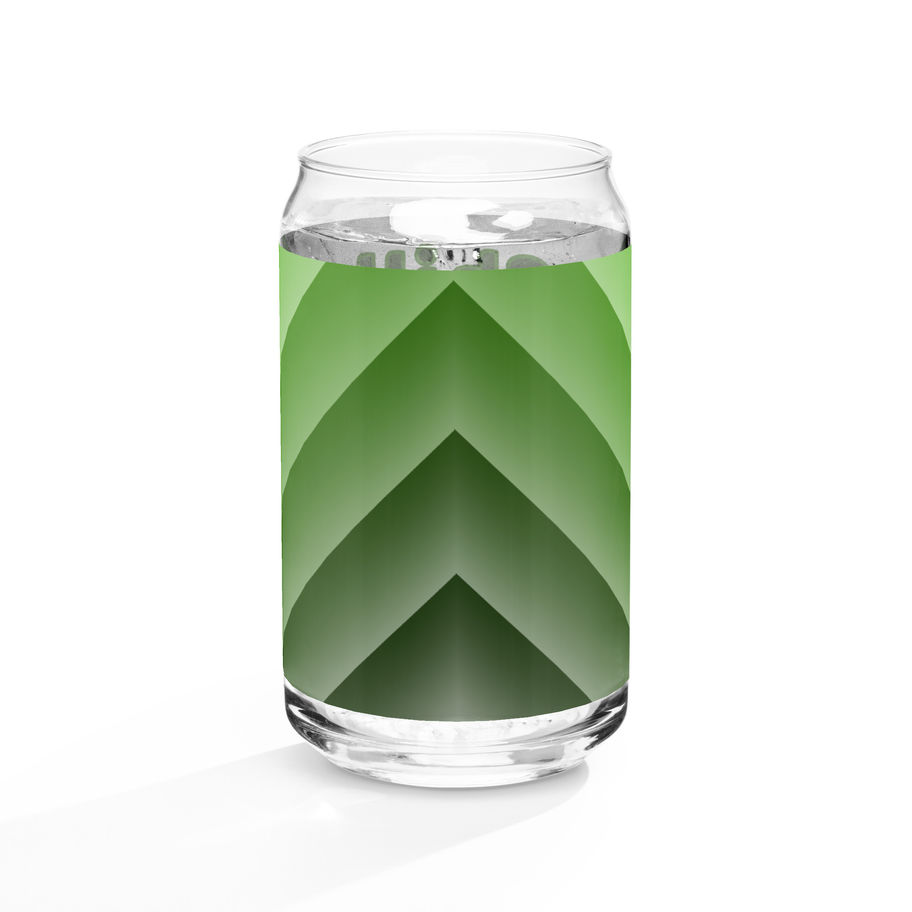Can-Shaped Glass with optional Straw and Lid