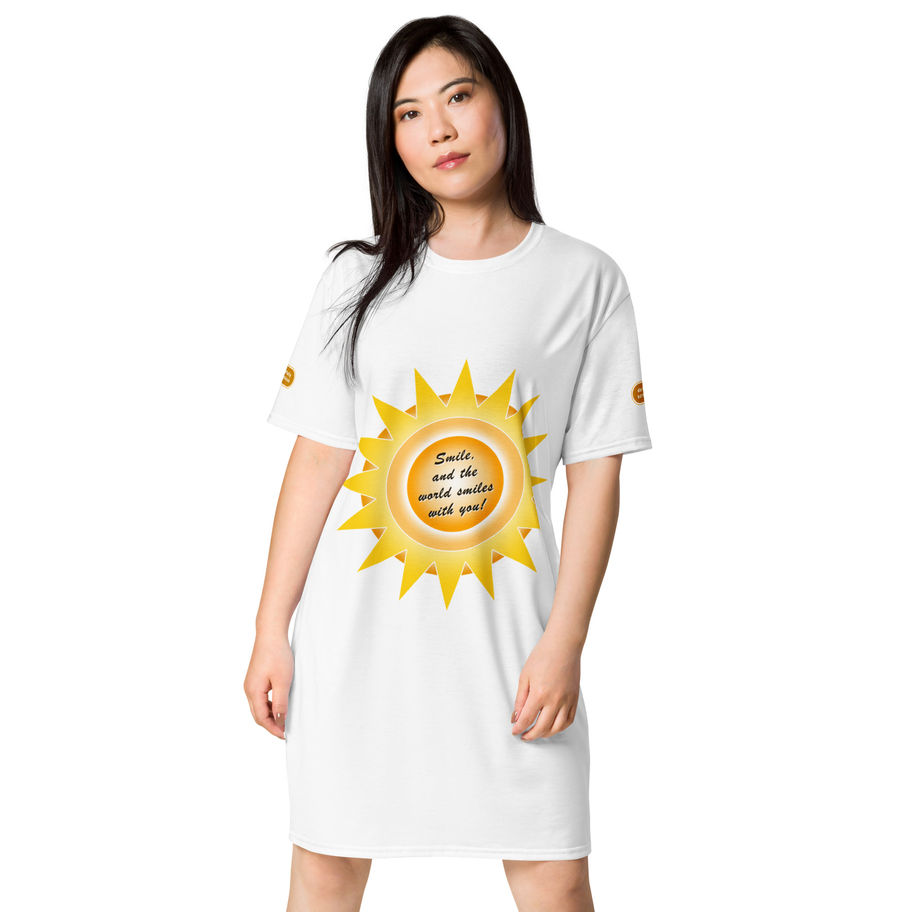 Womens T-Shirt Dress White
