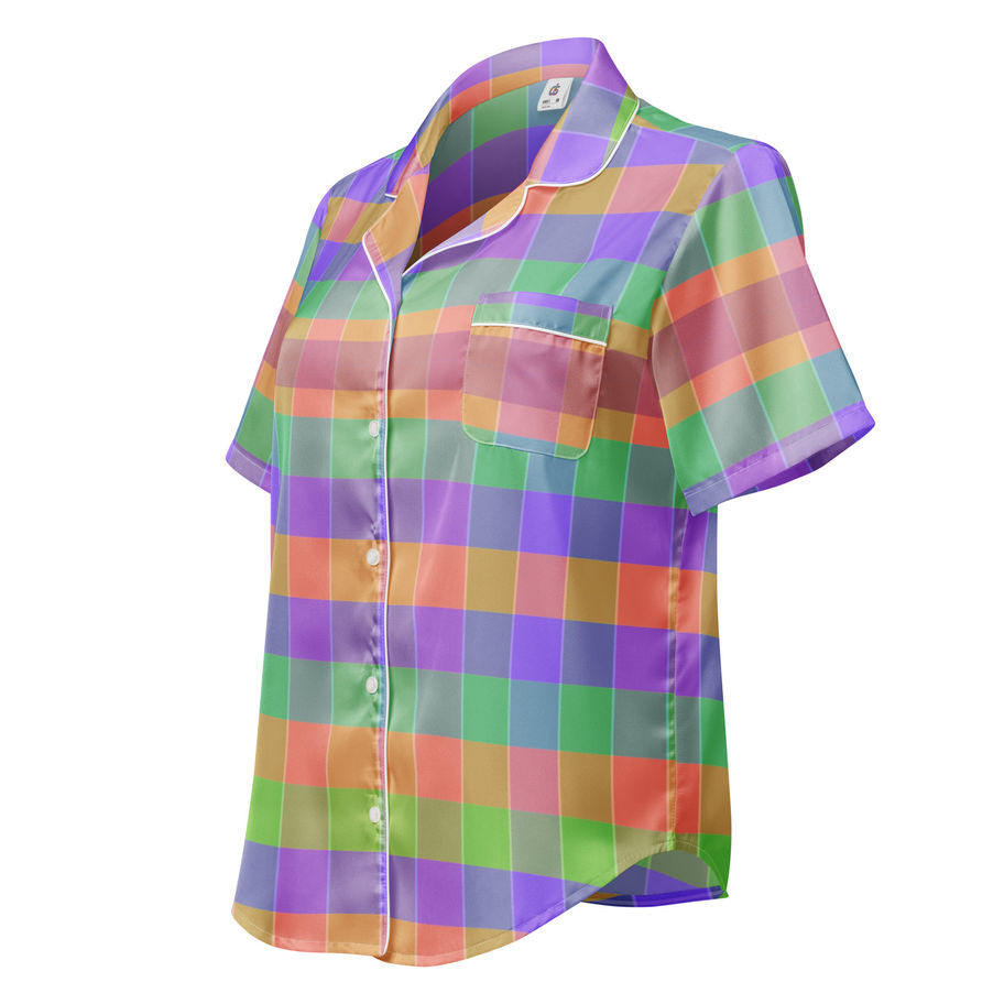 Womens Short-Sleeve Pyjama Top Pajama