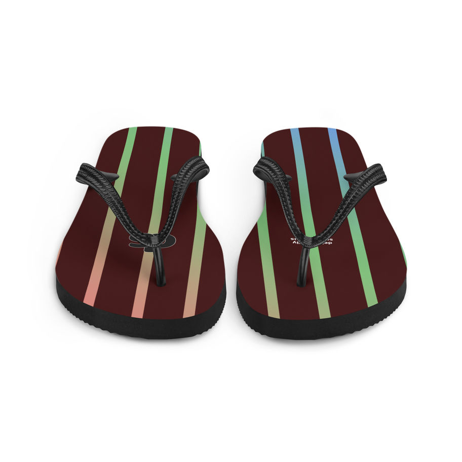 Burgundy Unisex Flip-Flops