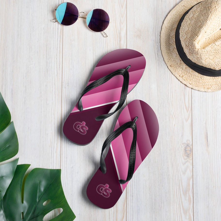 unisex flip-flops raspberry