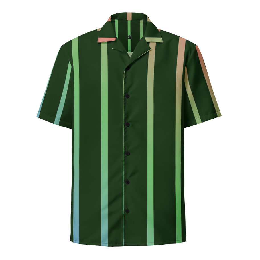 Green Unisex Buttoned Shirt