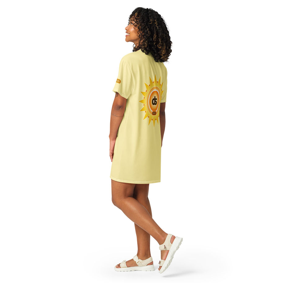 Womens T-Shirt Dress Yellow
