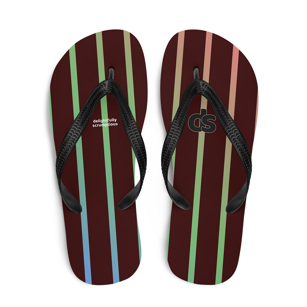 Burgundy Unisex Flip-Flops