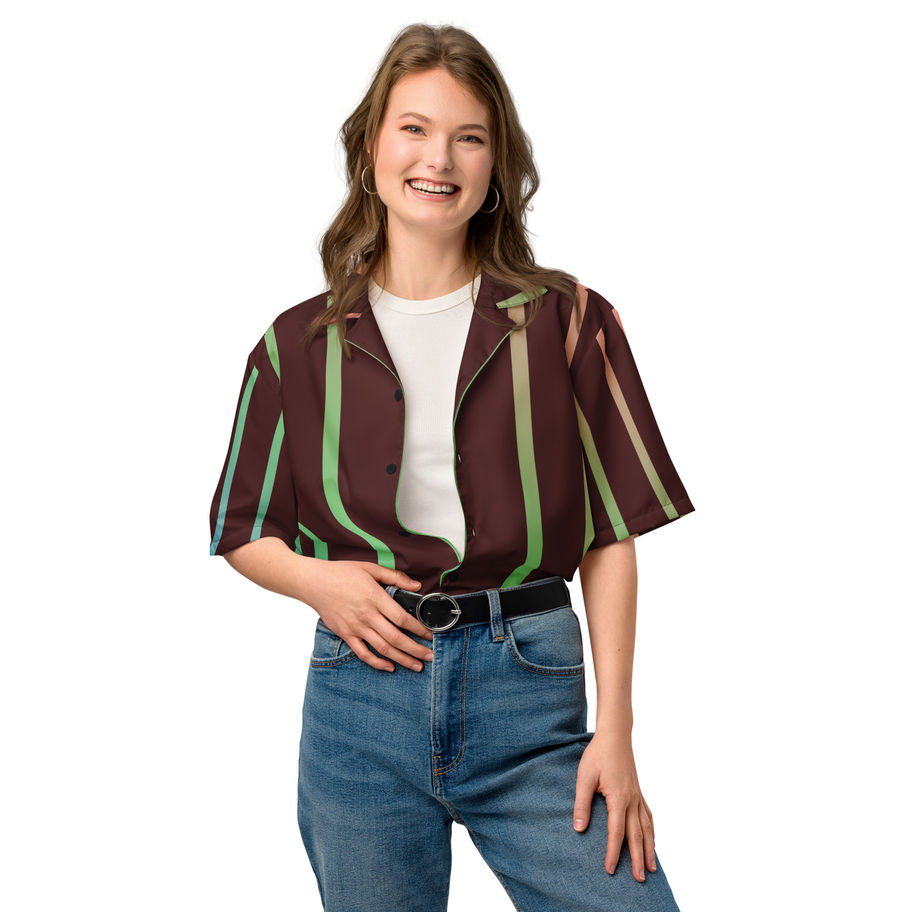 Burgundy Unisex Buttoned Shirt