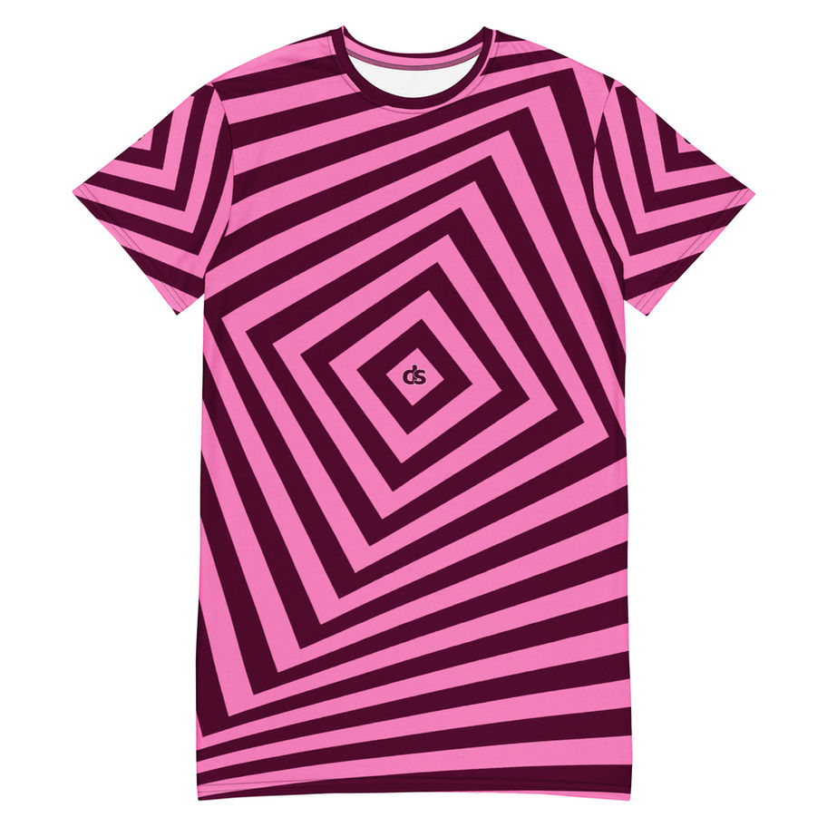 Womens T-Shirt Dress Raspberry