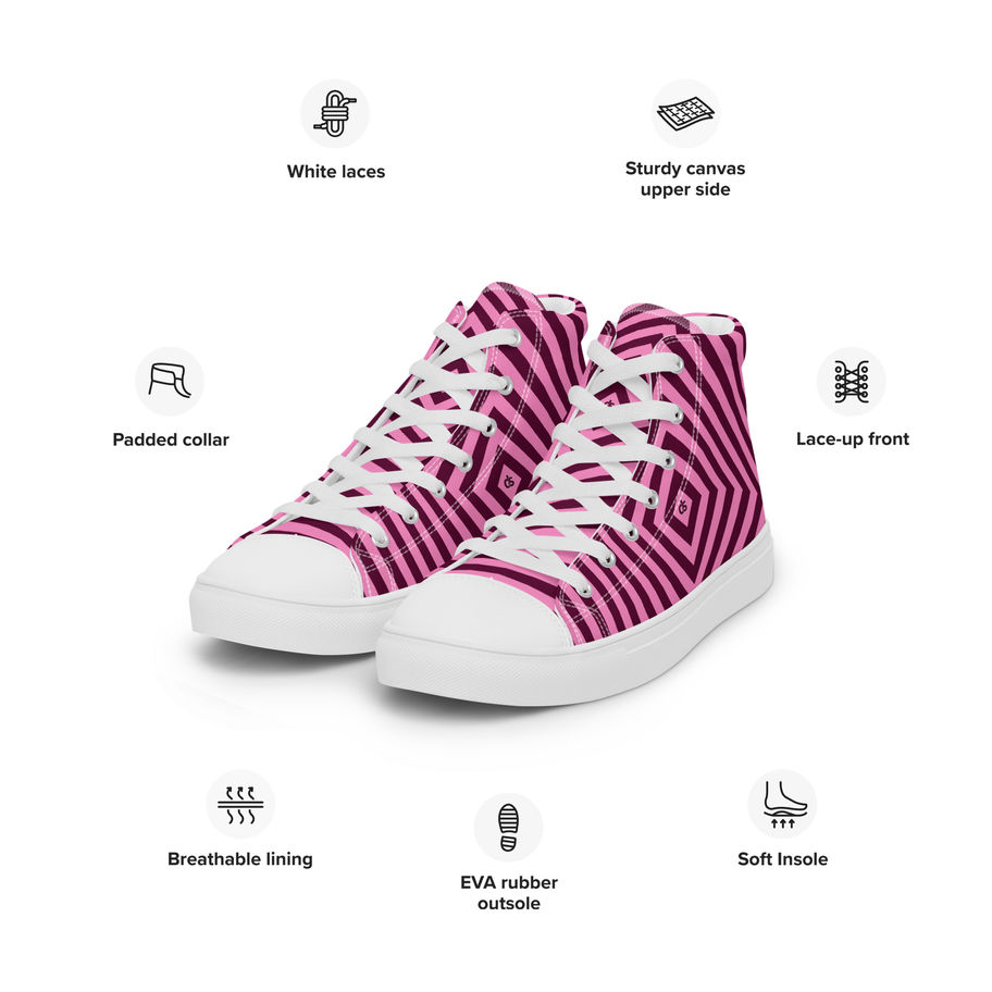Womens High-Top Shoes Raspberry