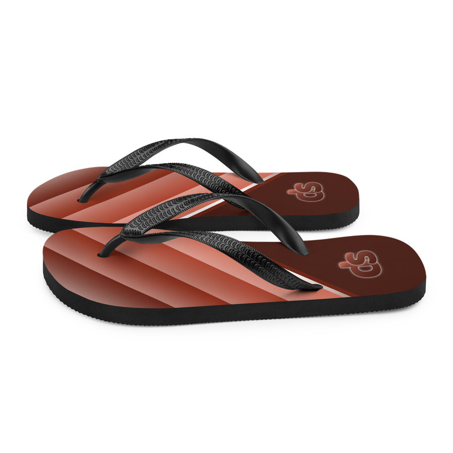 unisex flip-flops peachy brown