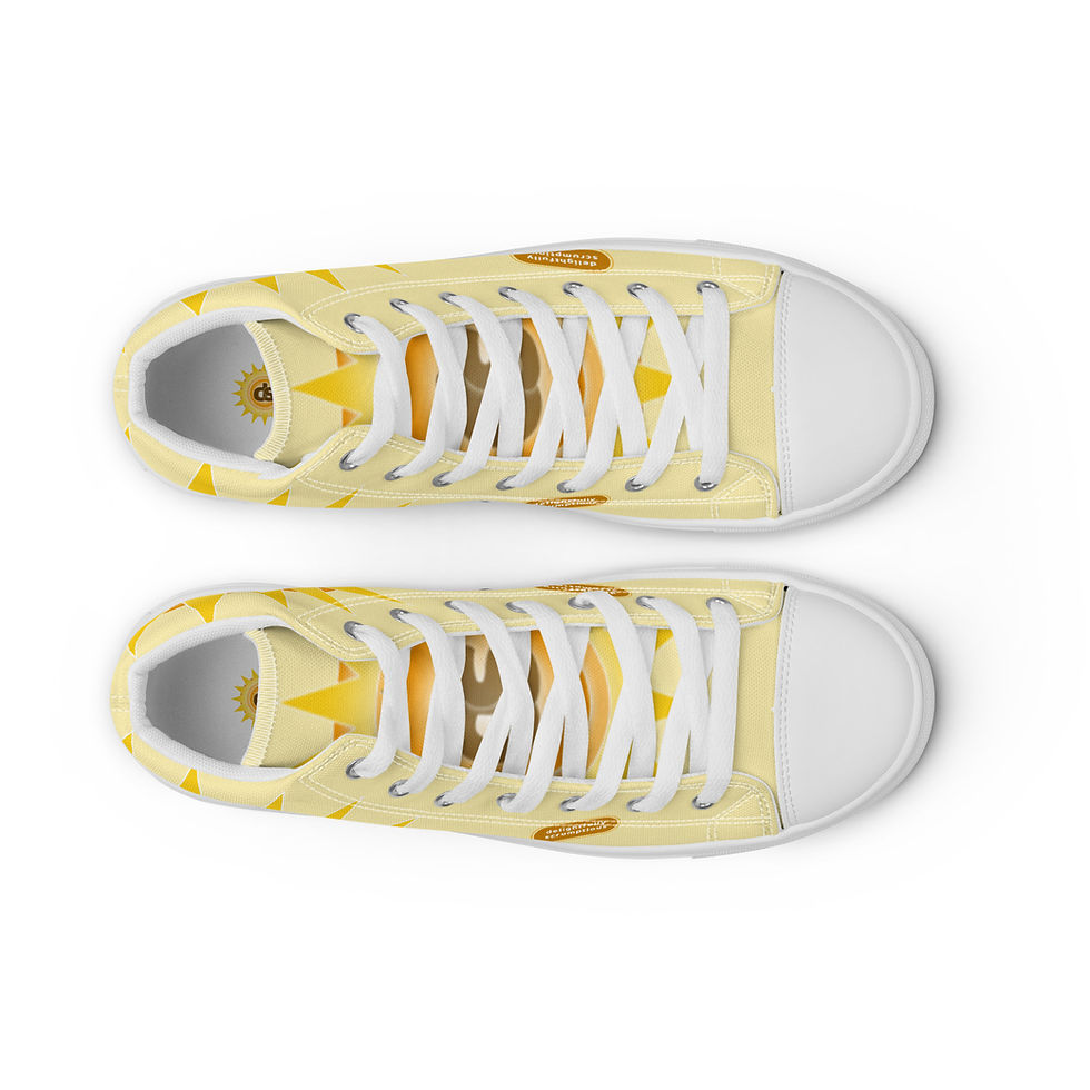 Womens High-Top Shoes Yellow