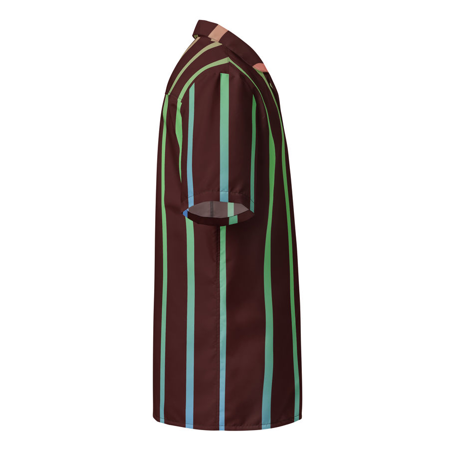 Burgundy Unisex Buttoned Shirt