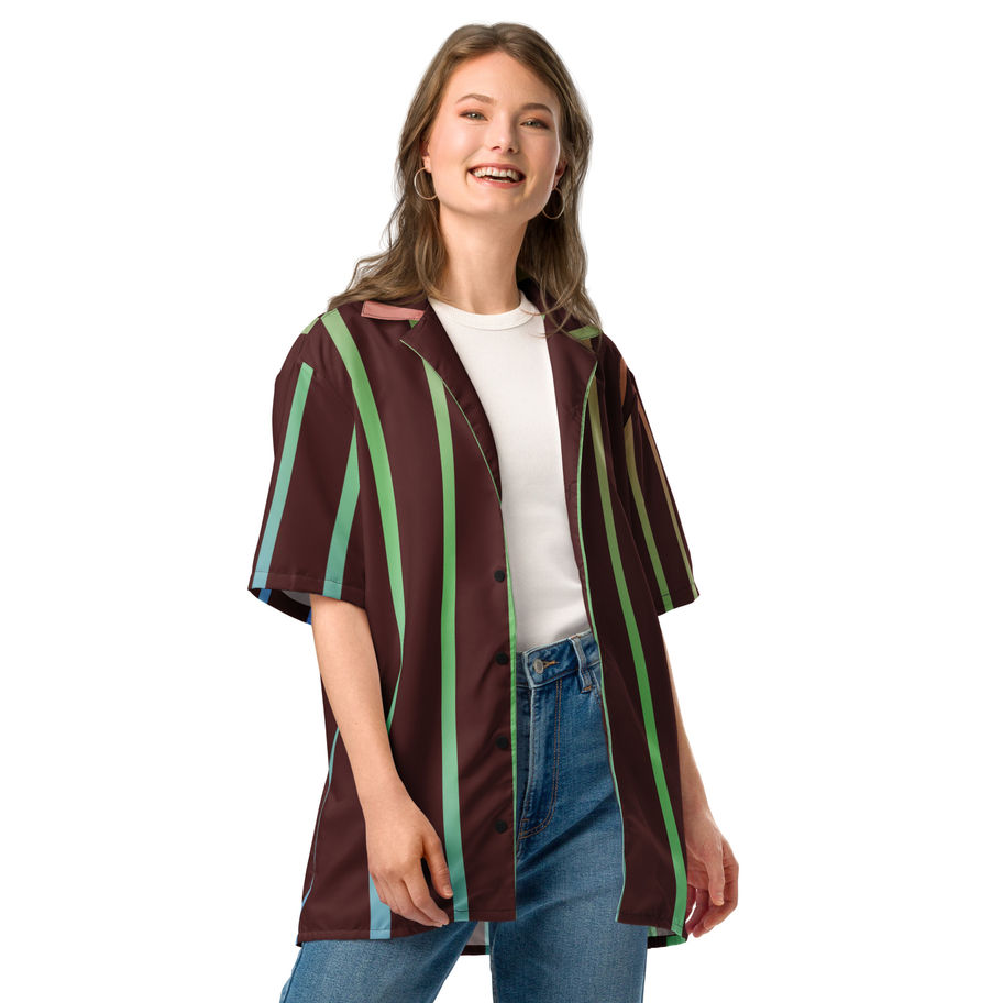 Burgundy Unisex Buttoned Shirt