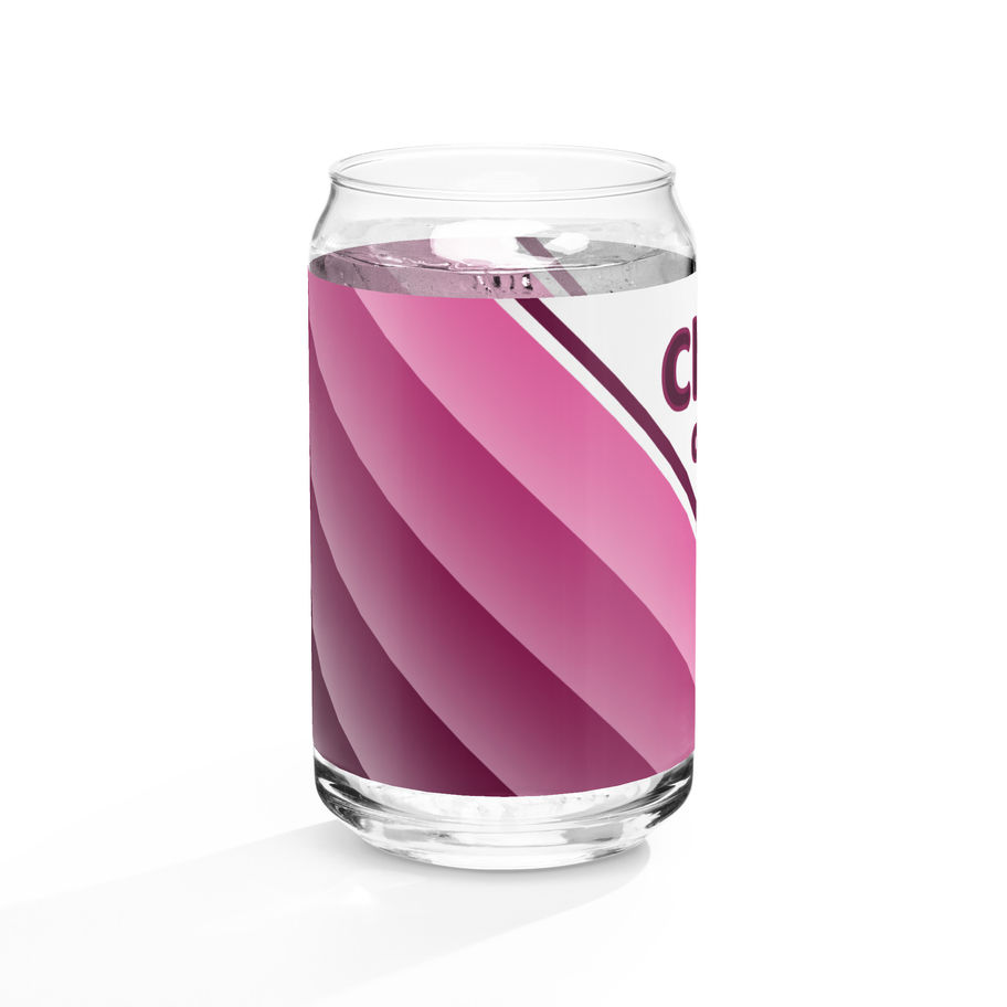 Can-Shaped Glass with optional Straw and Lid