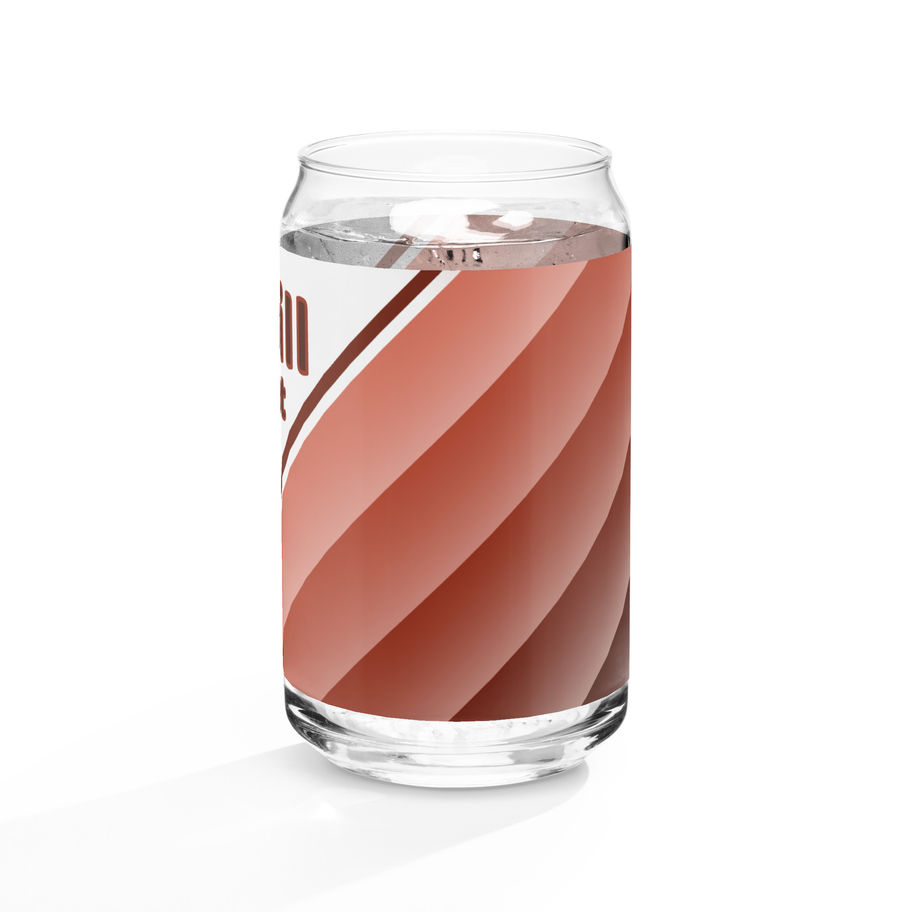 Can-Shaped Glass with optional Straw and Lid